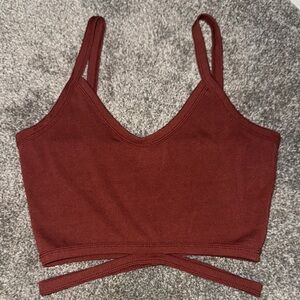 SHEIN Burgundy Crop Top